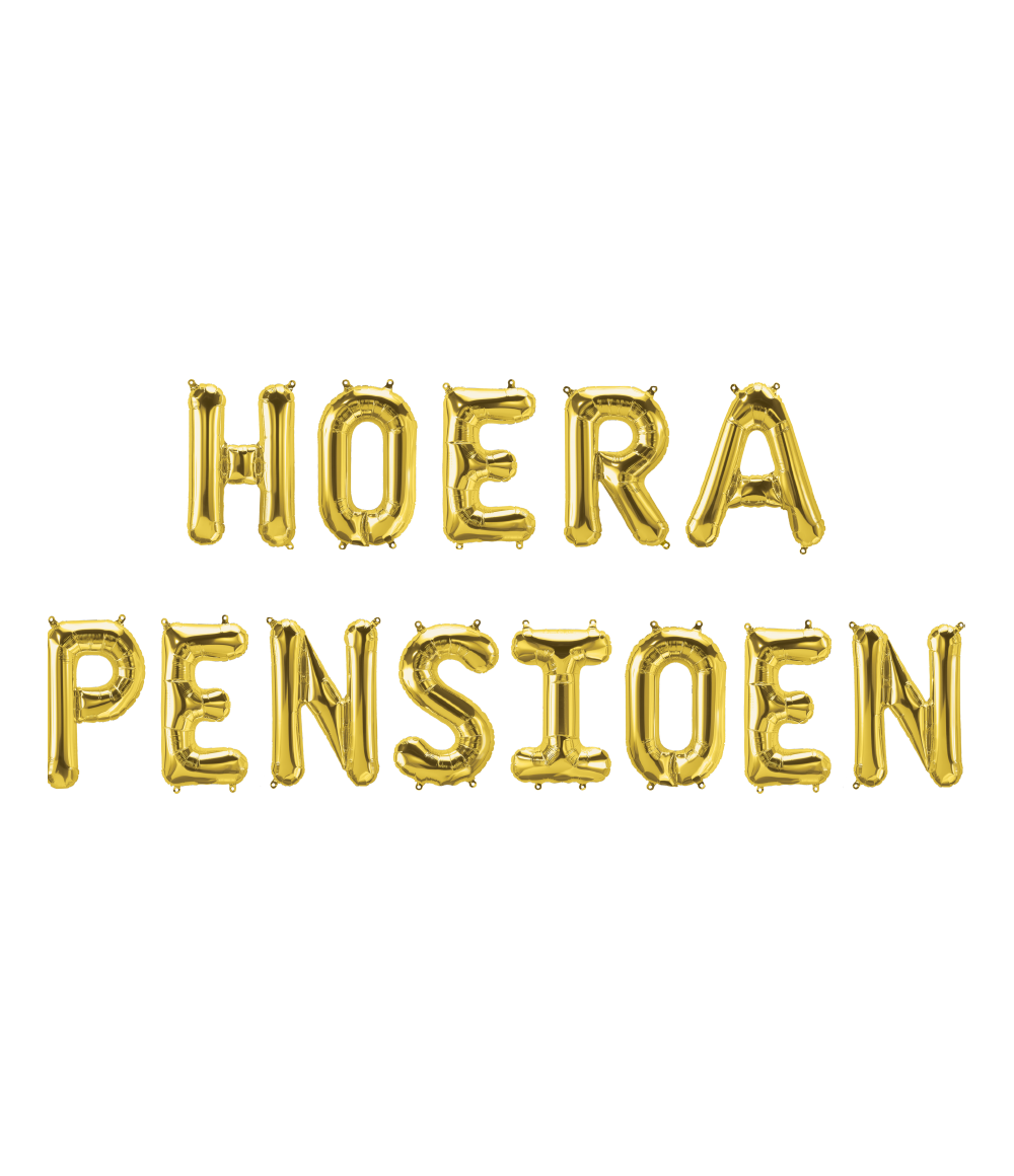 Gouden Pensioen Ballonnen Set 1,9m