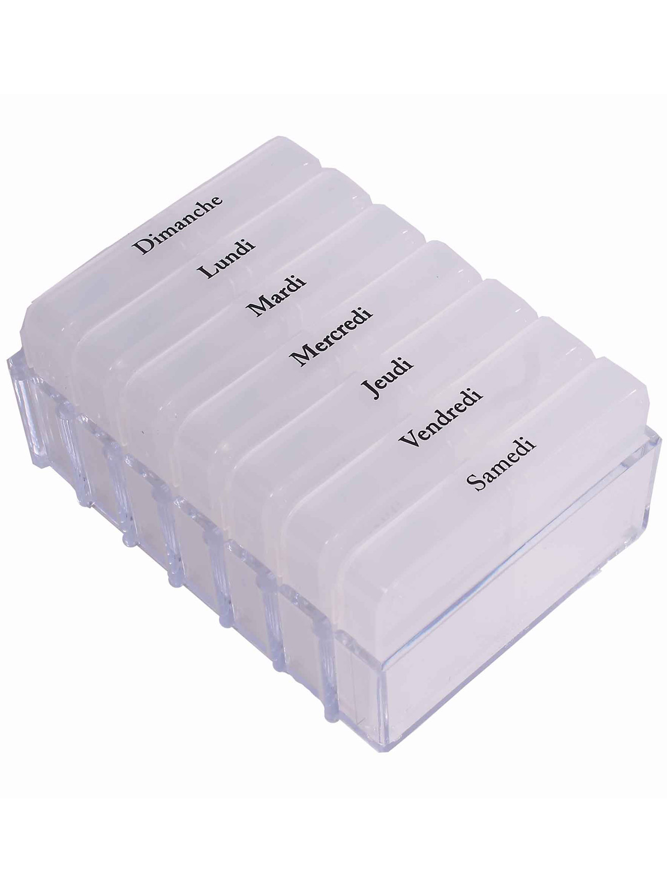 Tiroir semainier pour médicaments