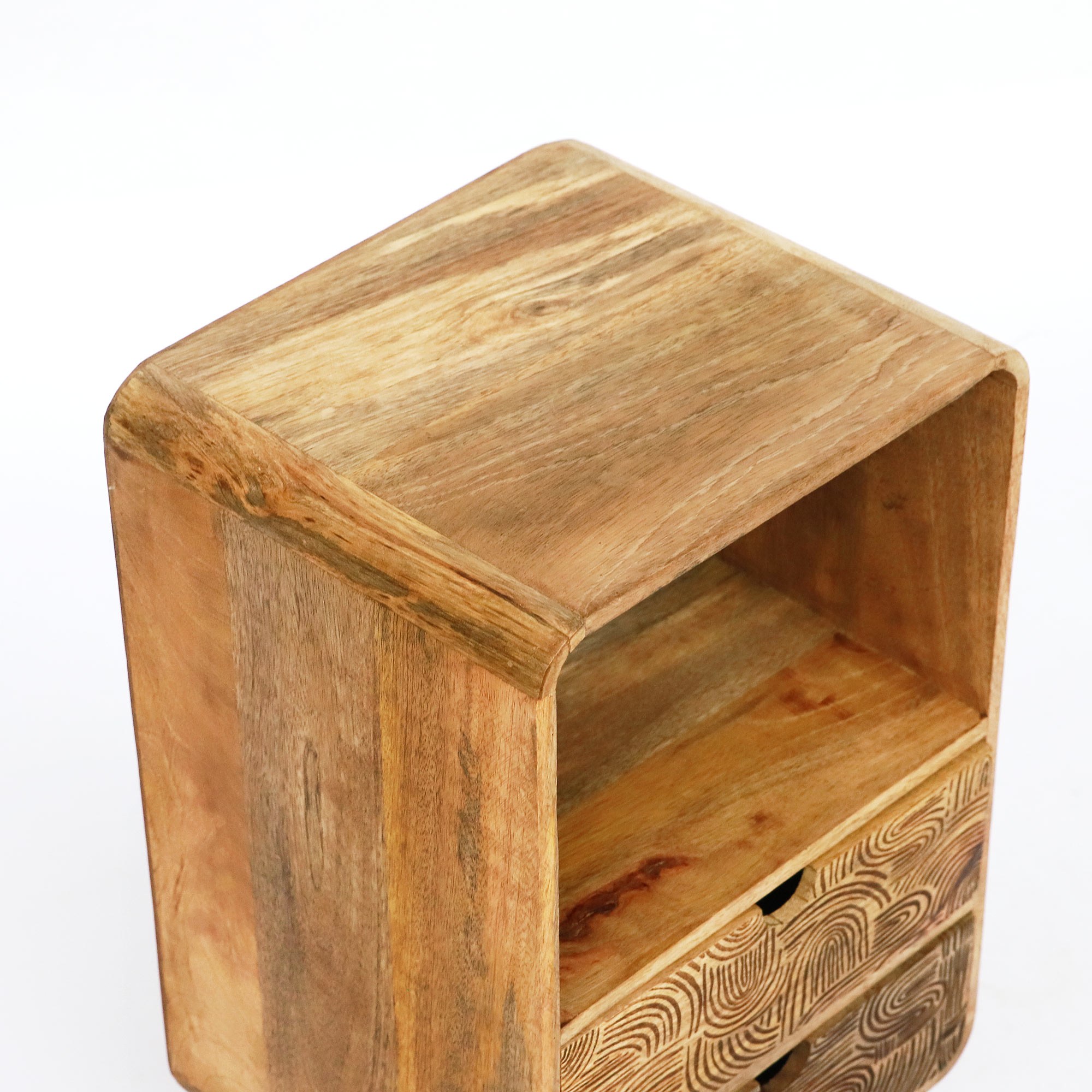 Kommode mit 2 Schubladen, Mangoholz, H 52 cm, B 29 cm, T 25 cm von fischer's lagerhaus