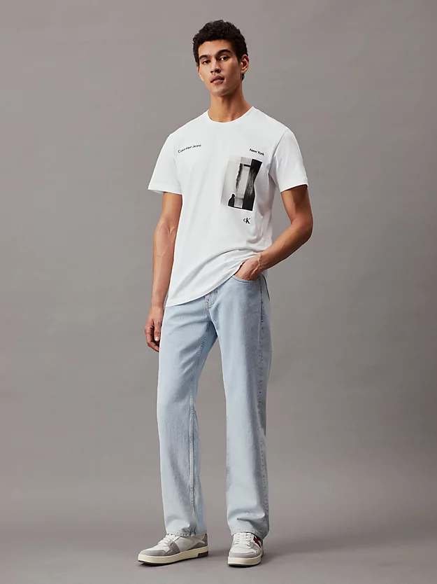 Camiseta com estampa fotográfica