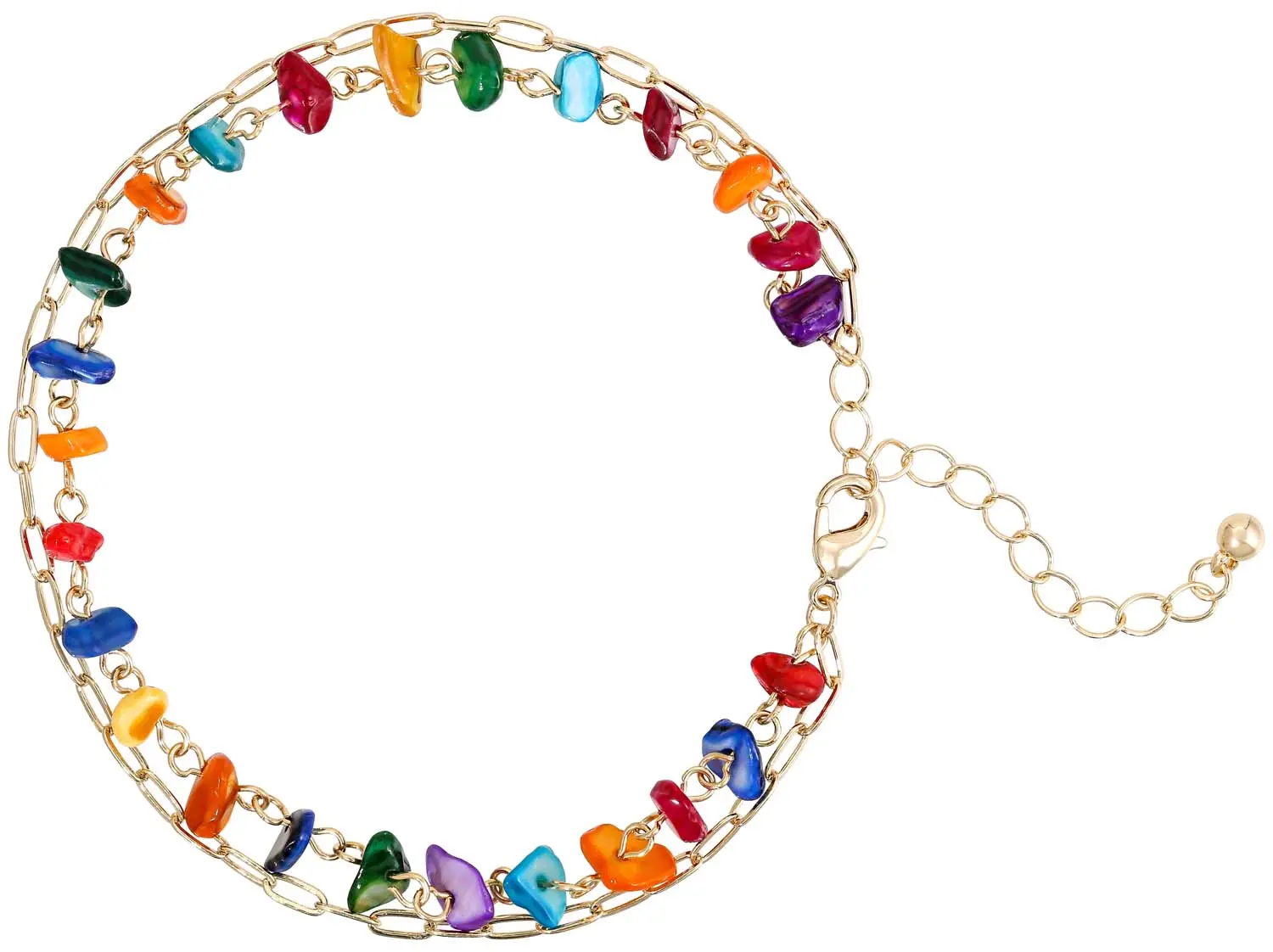 Fußkettchen - Rainbow Shells