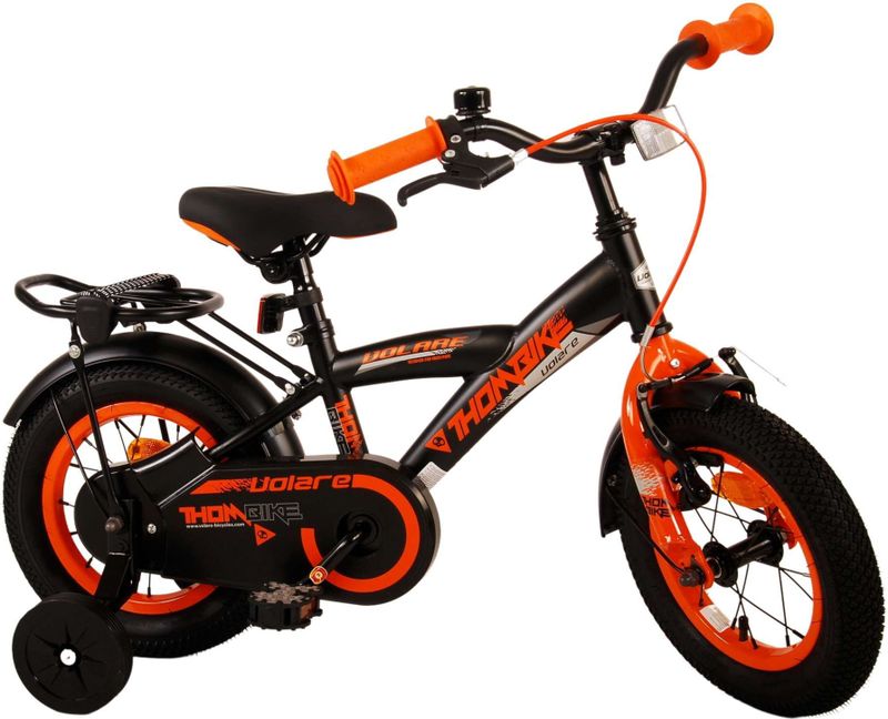 Volare - Thombike - Jongensfiets - Zwart/Oranje - Staal