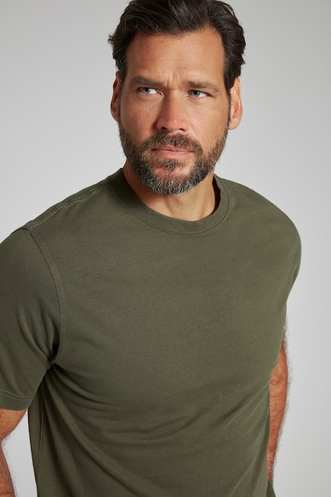 T-Shirt, Basic, Rundhals, gekämmte Baumwolle, bis 8XL