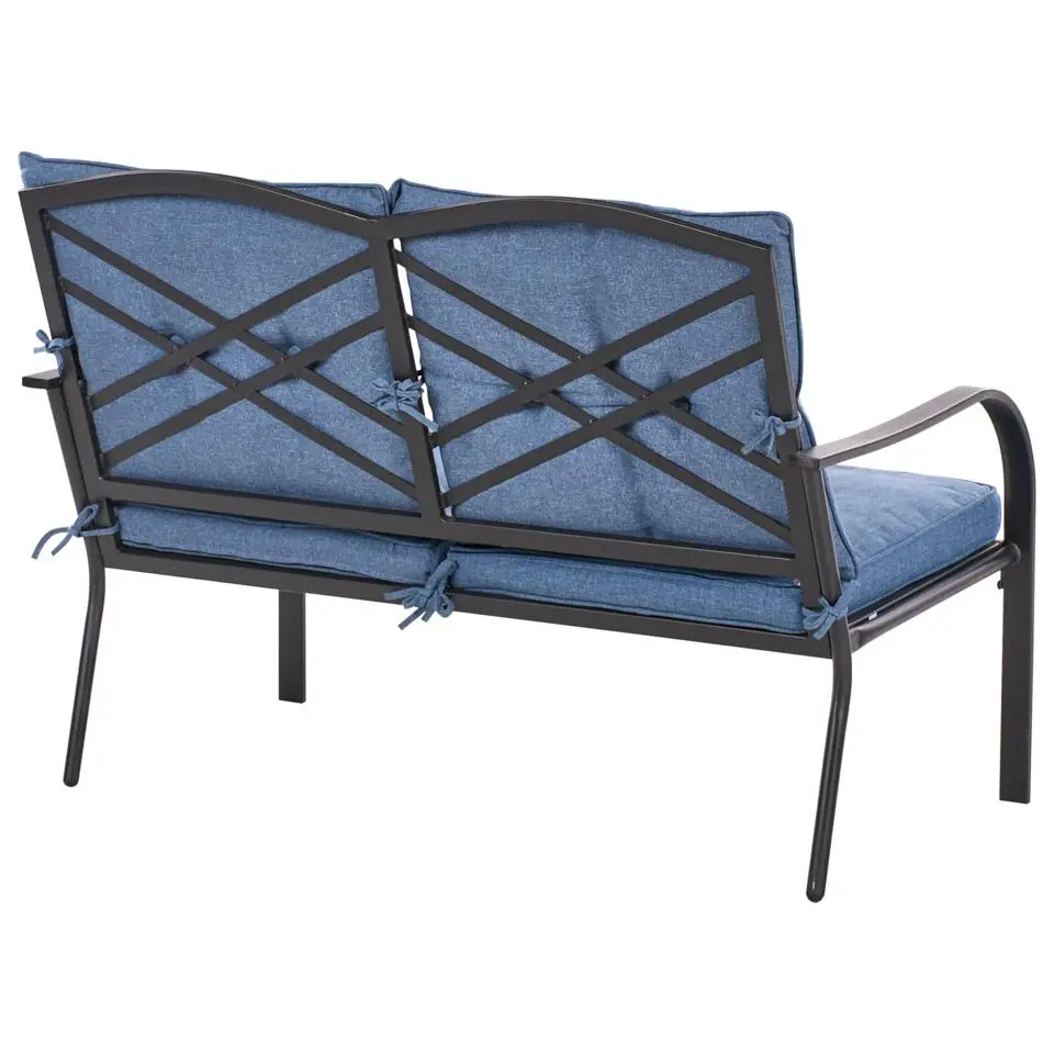 MESTRINO - Loungeset 4-zits - Blauw - Staal