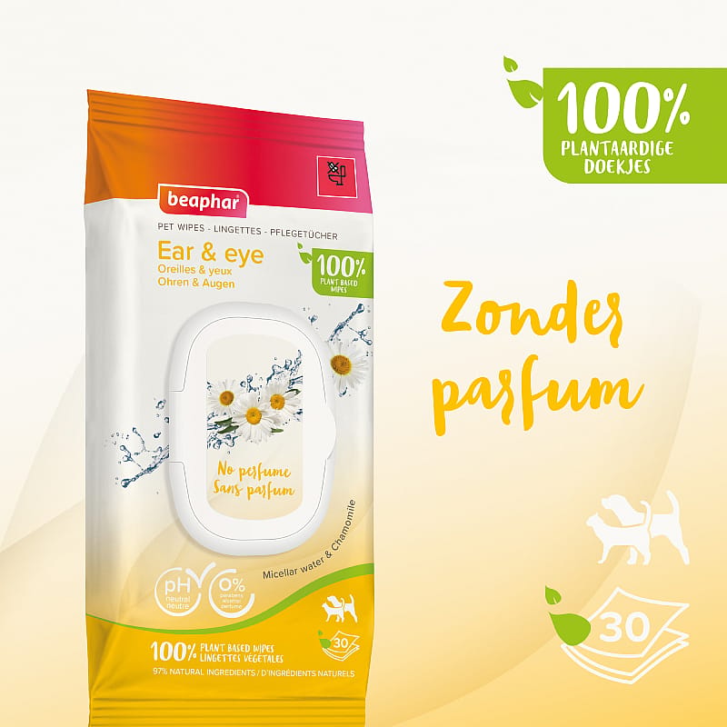 Beaphar Dierendoekjes Ogen & Oren Hond Kat 30 stuks | 15388