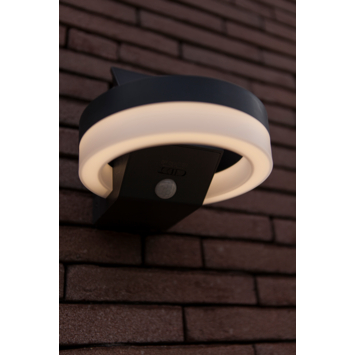 LUTEC wandlamp Runda Solar antraciet 12W met bewegingssensor