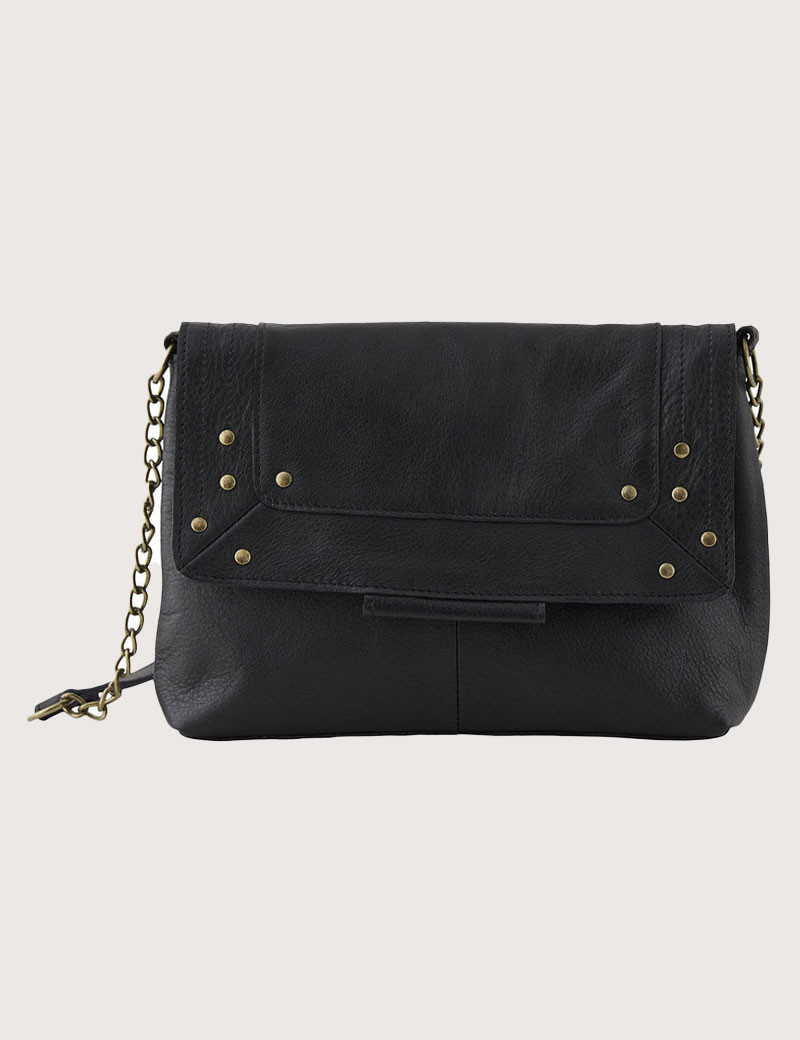 PIECES SAC À MAIN FELIZIA CUIR LARGE CROSS BODY NOIR