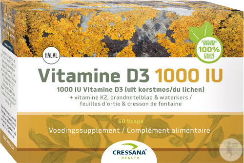 Cressana Vitamine D3 1000IE Complément Alimentaire 60 V-Caps