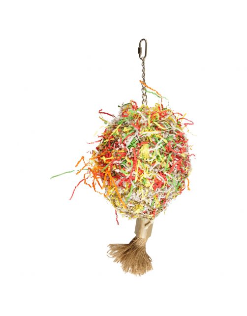 Flamingo Vogelspeelgoed Boeket Papier Groot - Vogelspeelgoed - 17x15x53 cm Multi-Color