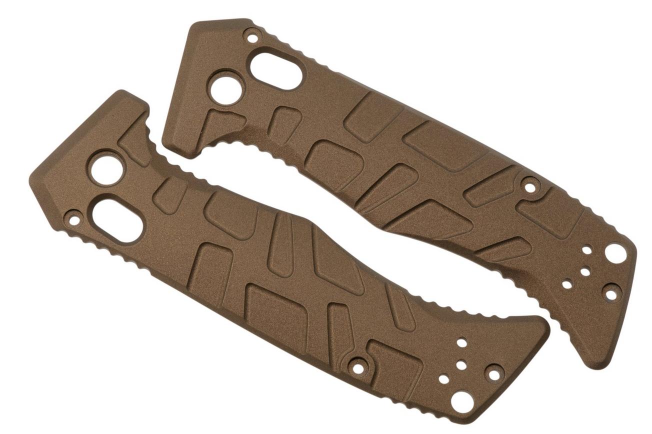 Lex Custom Benchmade Mini Adamas Scales MATH148 Turtle Burnt Bronze Titanium, handgreepschalen