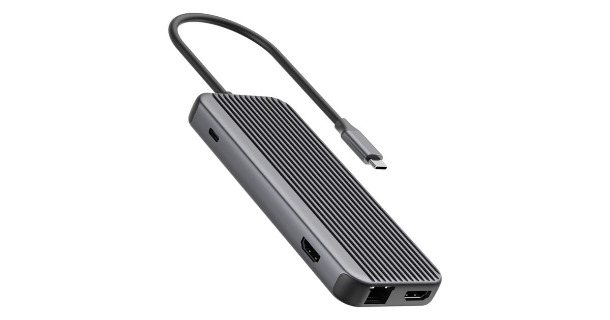 Sitecom8 in 1 USB-C Power Delivery Multiport Adapter Pro 2x HDMI dockingstation  (Zwart)