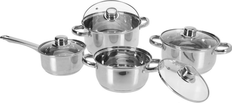 Excellent Houseware Pannenset RVS 8 delig -