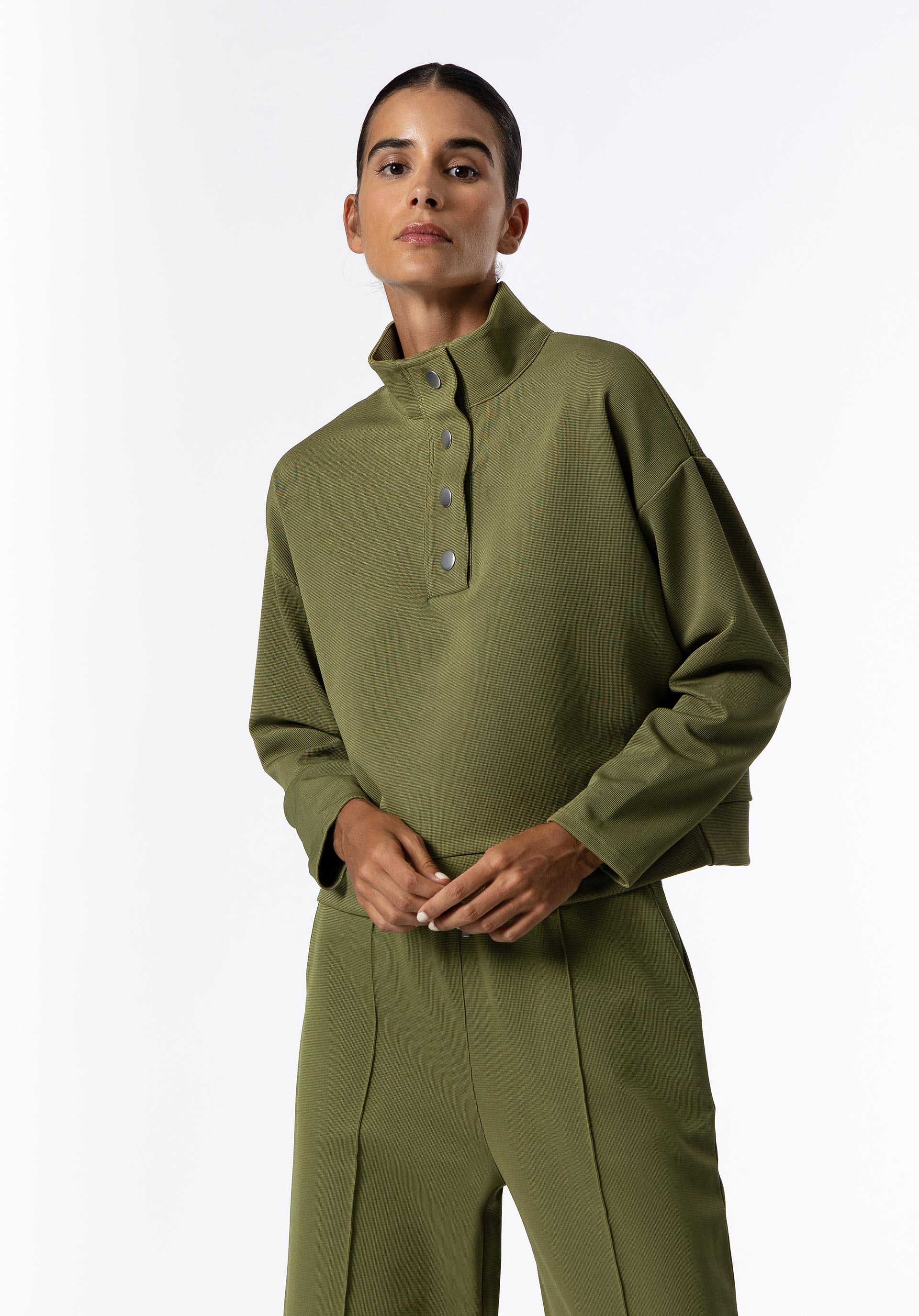Sweatshirt Piqué com Molas