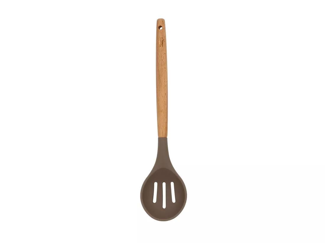 Menastyl - Cuillere Ajouree Eliott En Silicone Avec Manche En Bois De Hetre