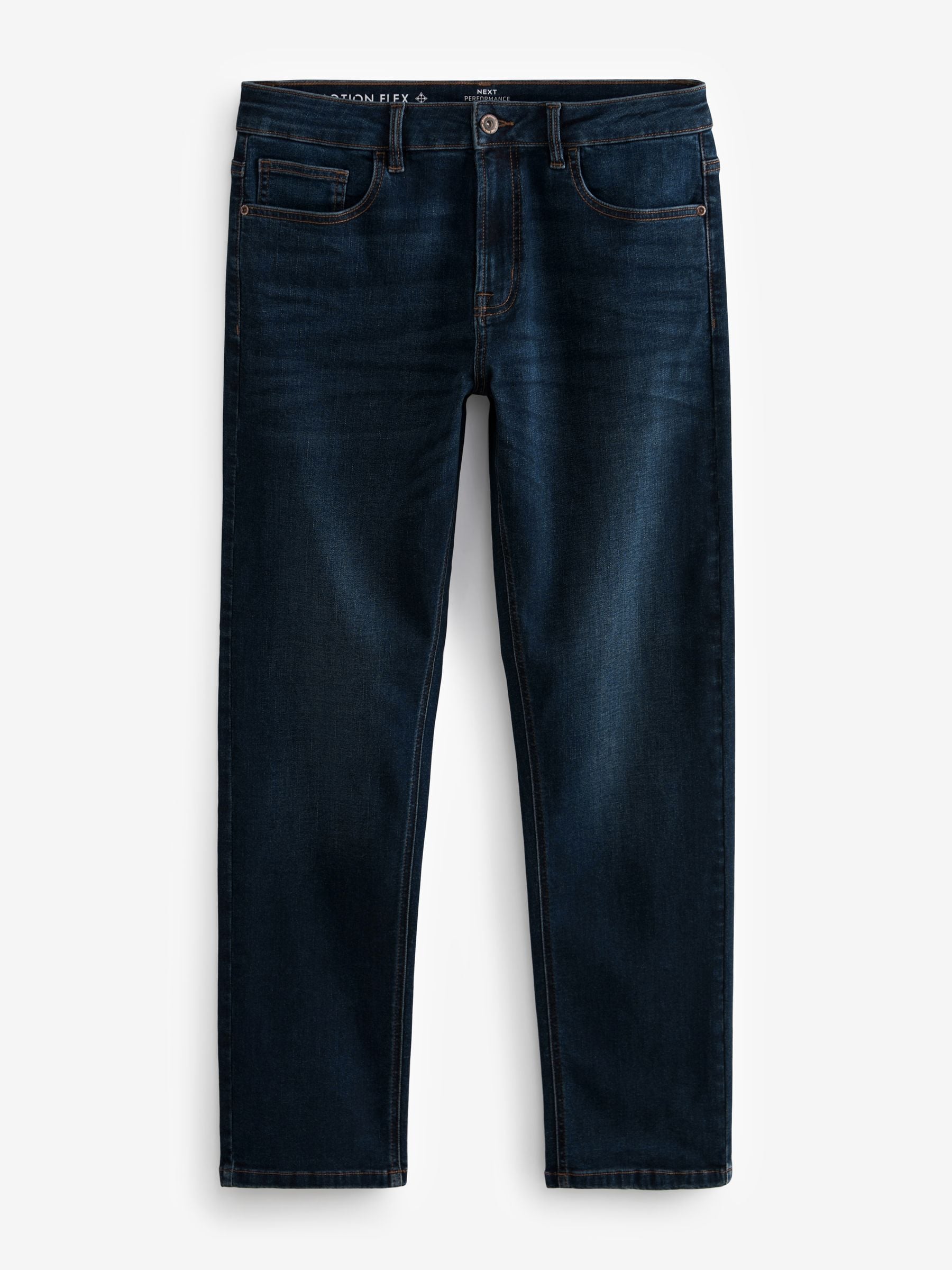 Medium-indigoblauw - Straight fit - Motionflex jeans