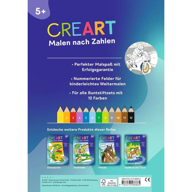 CreArt - Malen nach Zahlen - Fahrzeuge
