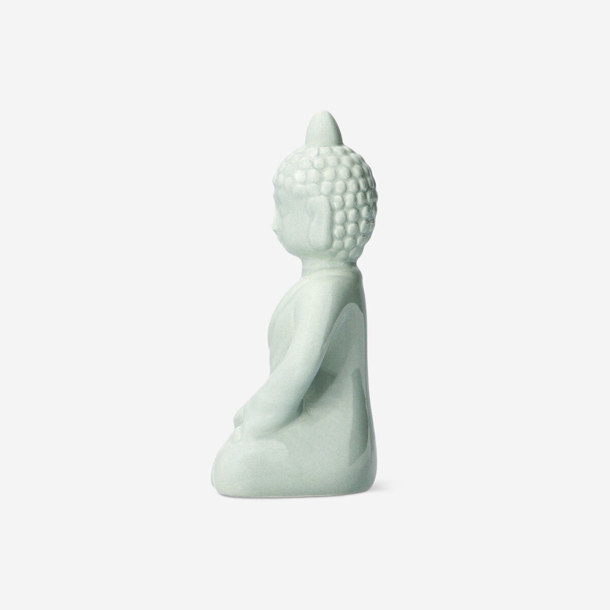 Grøn Buddha i keramik