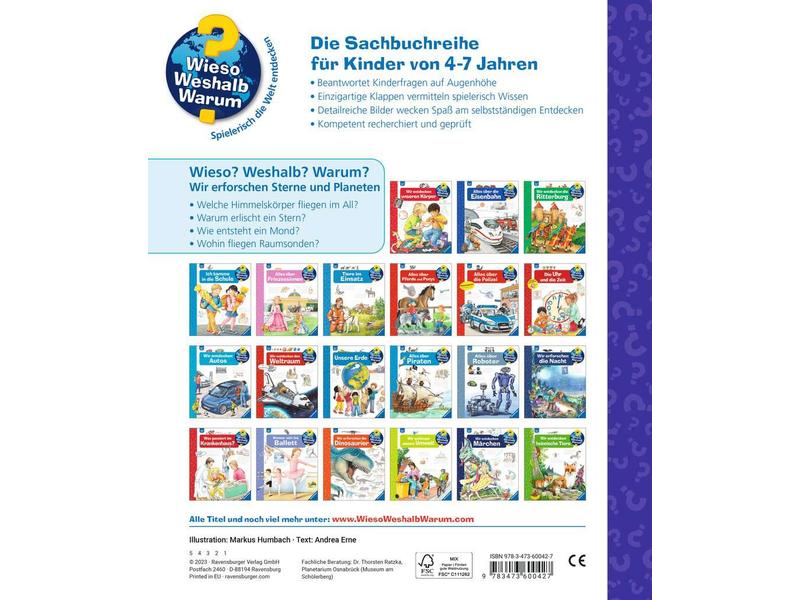 Ravensburger Kinder-Sachbuch WWW Wir erforschen Sterne und Klappbuch
