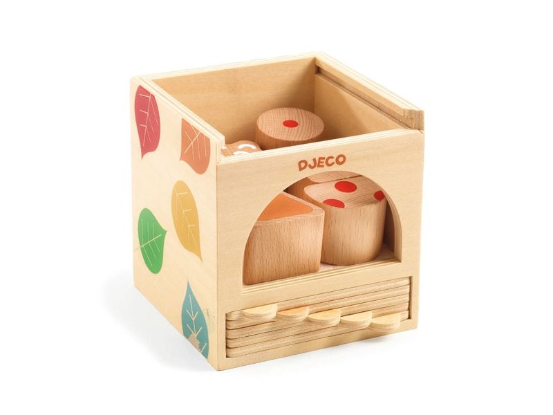 DJECO Steckspiel BoxBasic Pädagogisches Lernspielzeug für Kinder