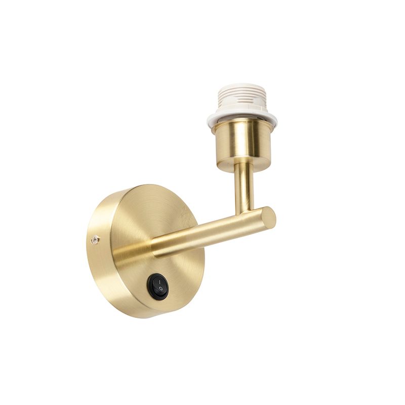 Moderne wandlamp goud 1-lichts met schakelaar - Combi