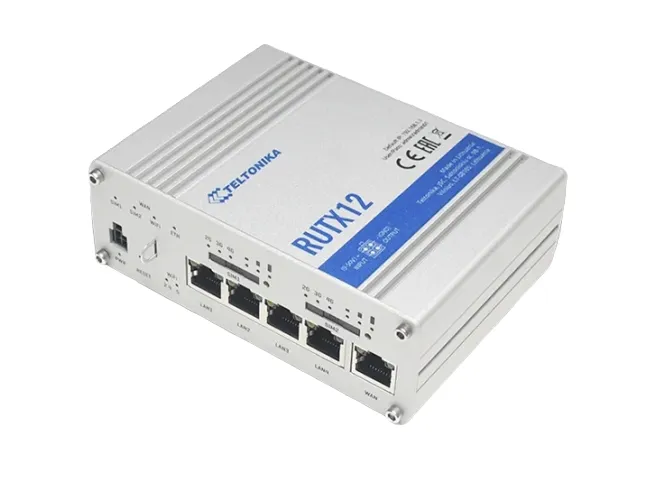 Teltonika RUTX12 - Trådløs router - WWAN 5-port switch - 1GbE, PPP, Modbus - Wi-Fi 5 - Dual Band