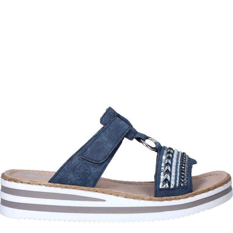 Rieker Slippers Blauw Dames