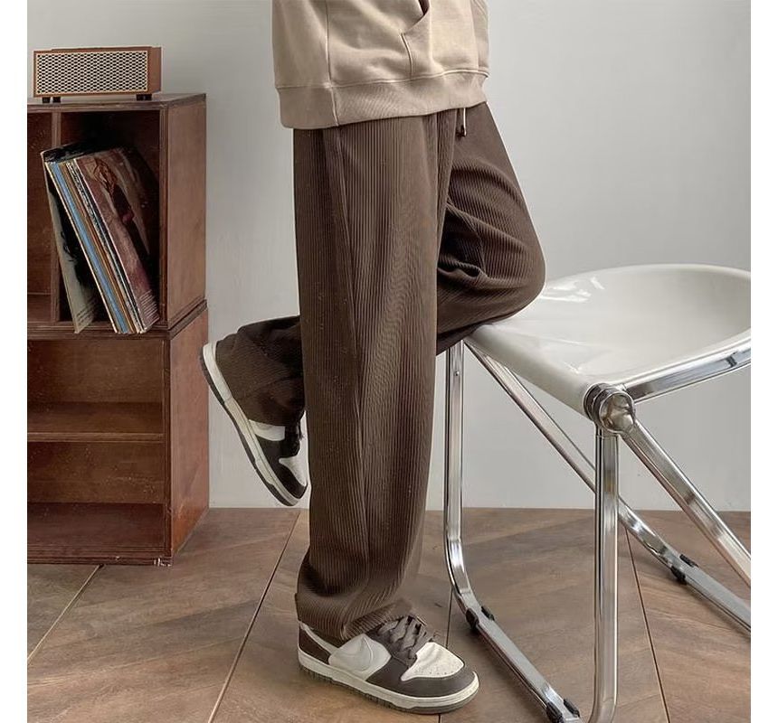 DuckleBeam - Effen broek met trekkoord in de taille en rechte pijpen
