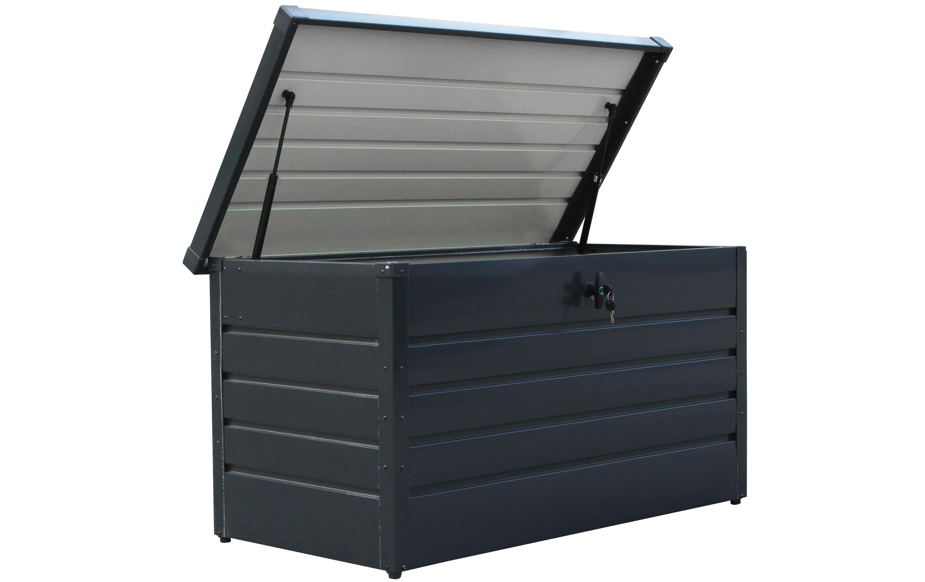 Kissenbox, Dunkelgrau<br>Gartenbox aus Stahl