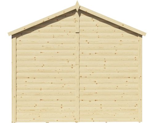 Tuinhuis blokhut Konsta XL, 19 mm dik, met vloer, 258 x 251 cm, natuurlijke afwerking
