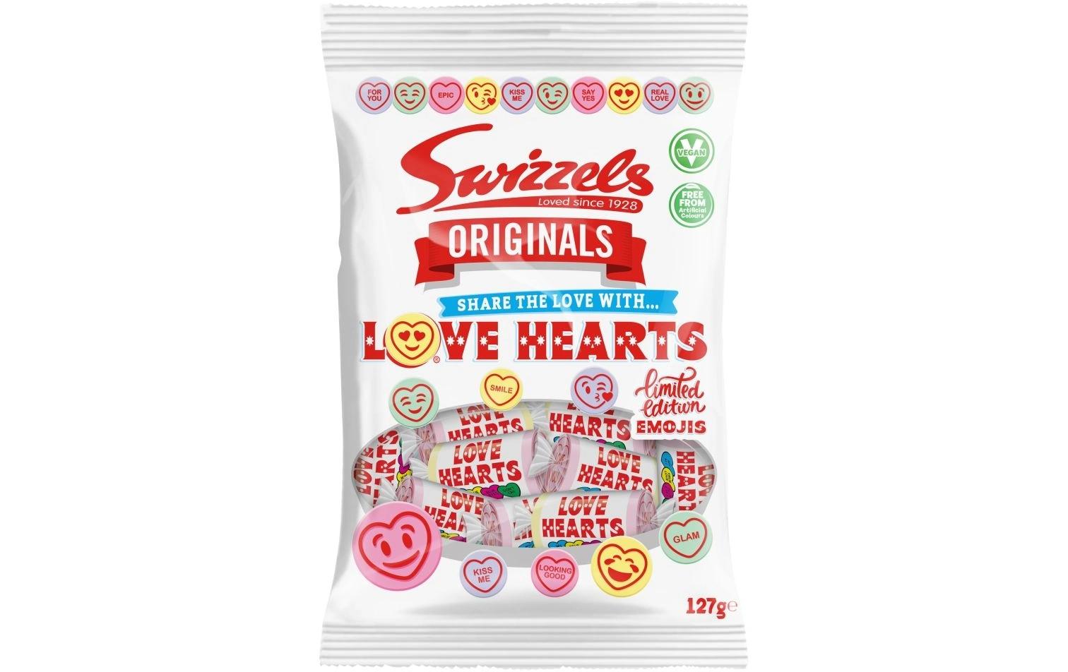 Bonbons & Gummibären Love Hearts Mini Rolls 127 gSüssigkeiten mit Mitteilungen