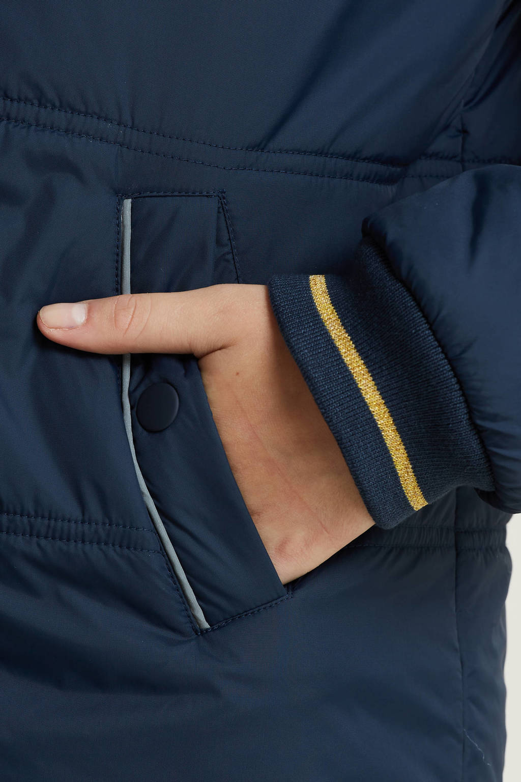 anytime reversible winterjas blauw