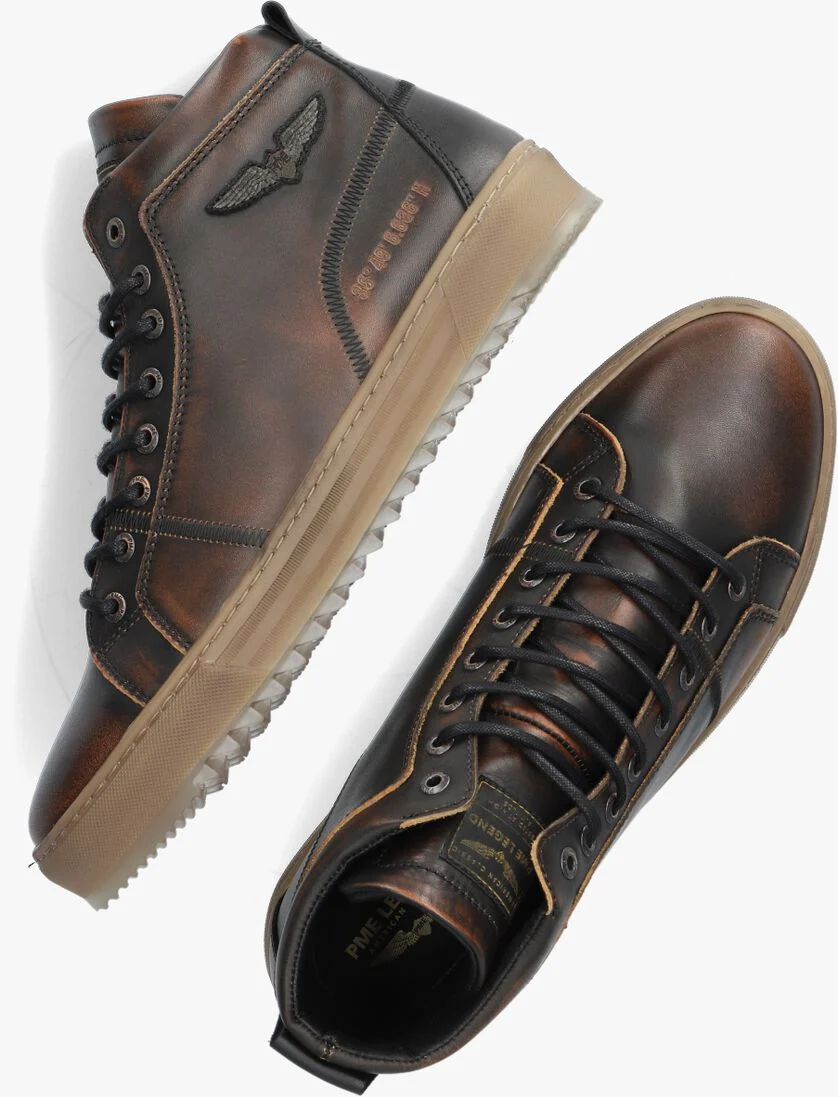 PME LEGEND bruine pme legend hoge sneaker titon