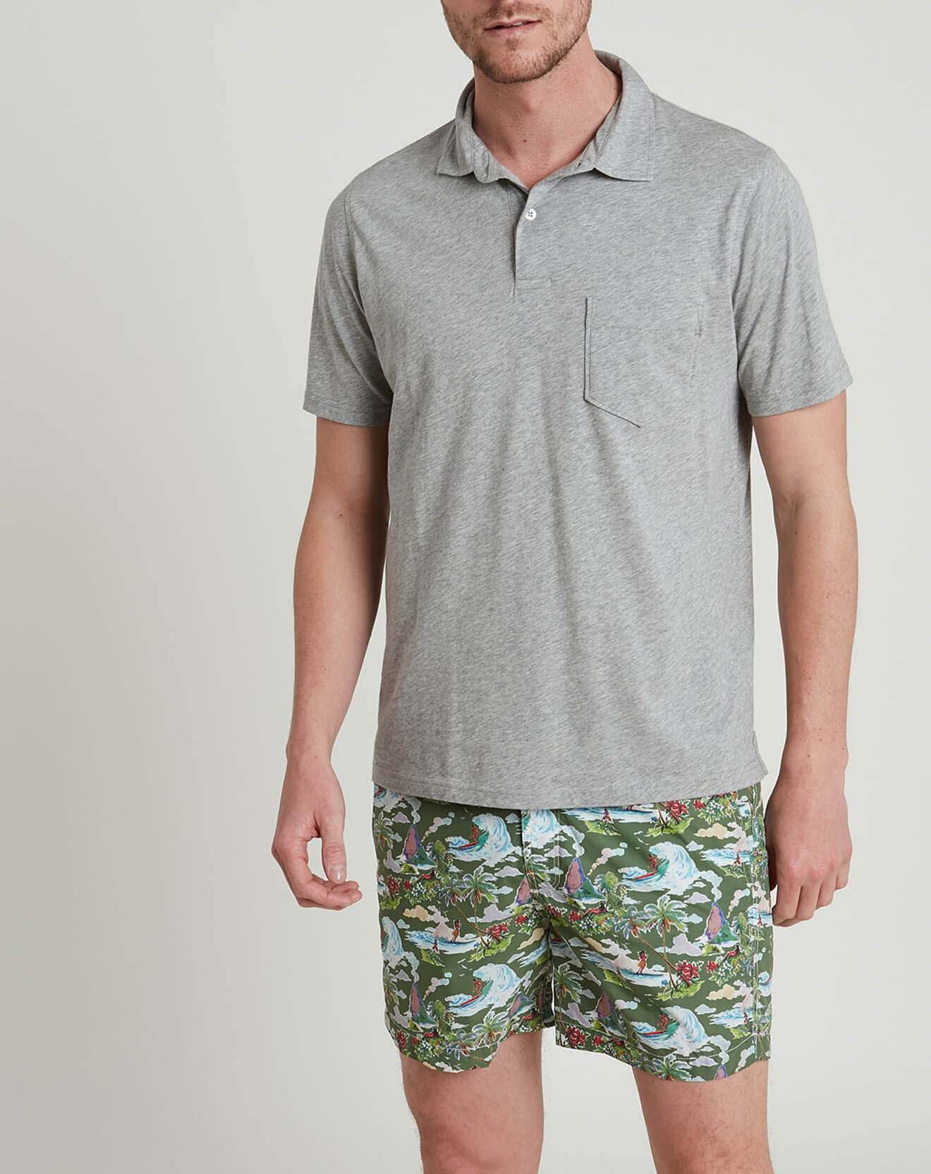 Hartford Short de bain Kuta imprimé kaki