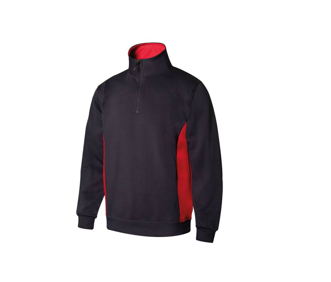 VELILLA V5704 - Sweat bicolore col zippé