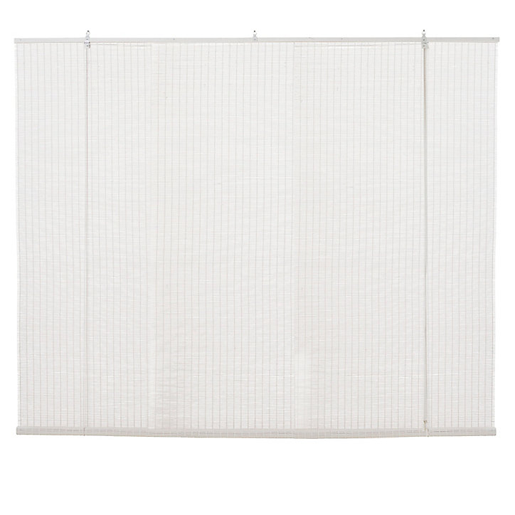 Store enrouleur bambou Colours Java blanc 180 x 180 cm