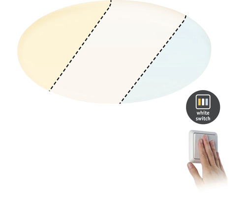 LED inbouwpaneel IP44 14W 1000 lm 3000 K - 6500 K Ø 18,5 cm Veluna WhiteSwitch satijn 230V