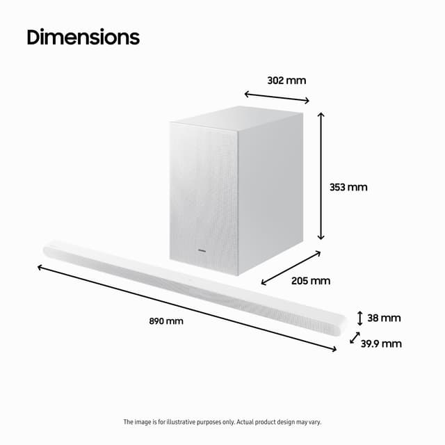 Samsung 3.1ch HW-S711D soundbar (hvid)