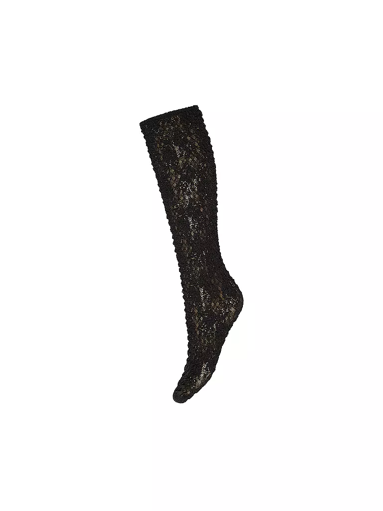 WOLFORD Kniestrümpfe STURUCTURED LACE black  schwarz