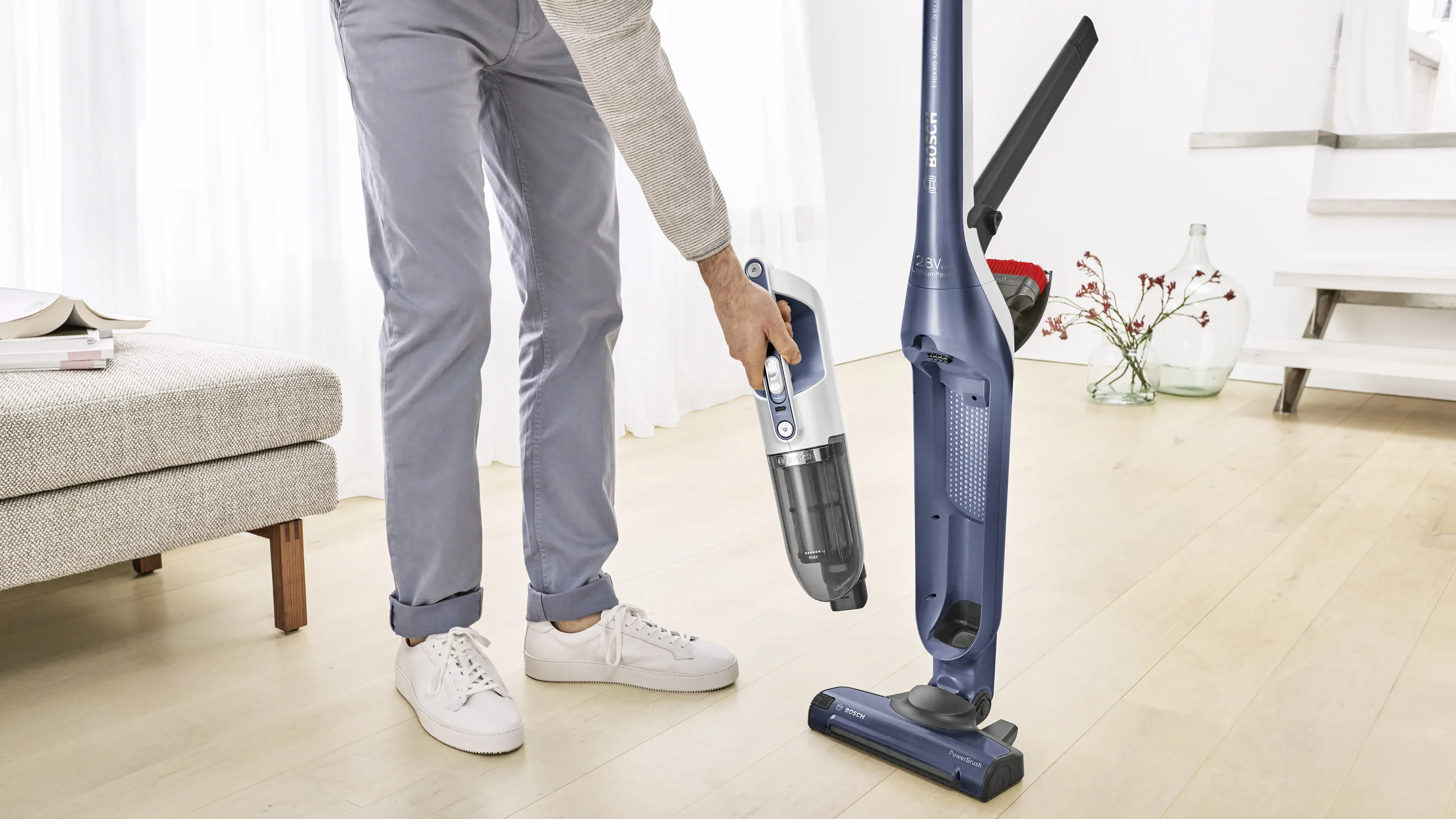 Serie 4 Draadloze steelstofzuiger Flexxo Gen2 28Vmax Blauw