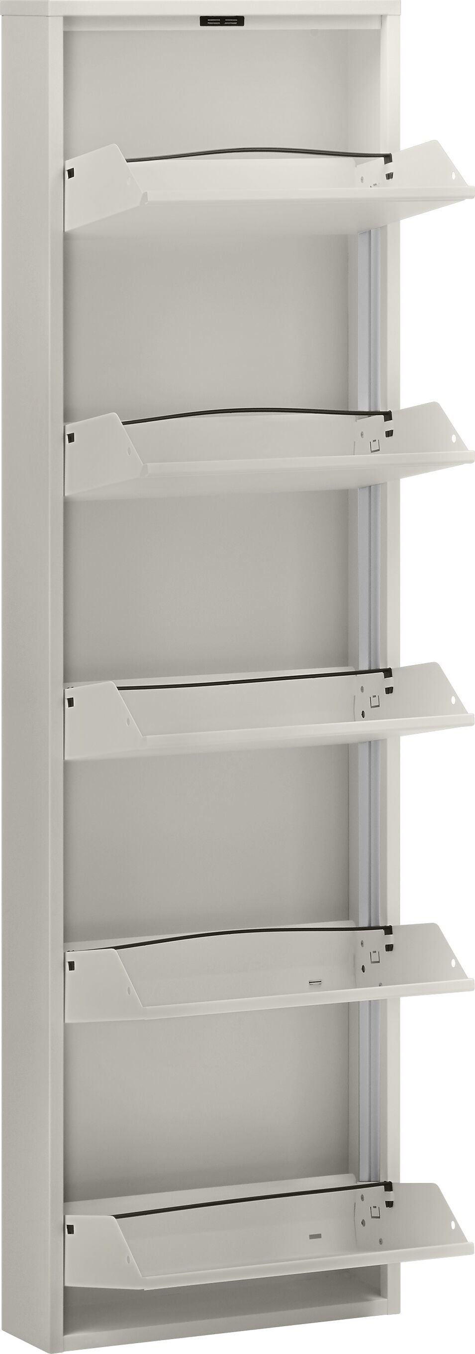 TOBEY Schuhkippe - Hellgrau / B: 50.0 cm x T: 15.0 cm x H: 170.0 cm