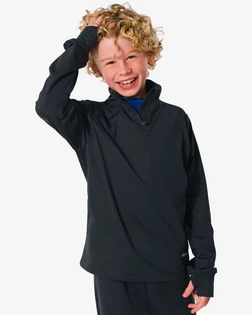 t-shirt sport polaire enfant noir