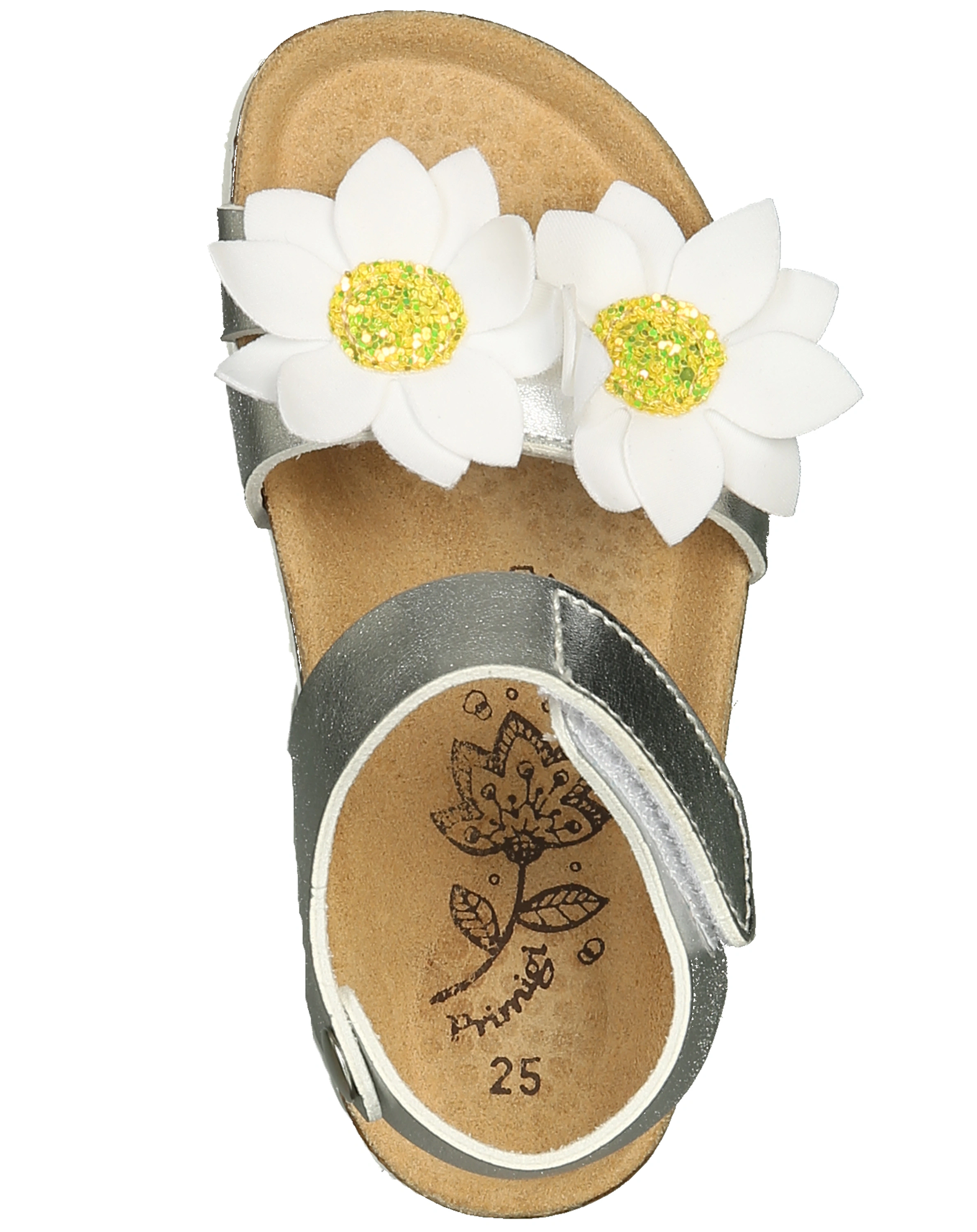 Klett-Sandalen FLOWER in silber