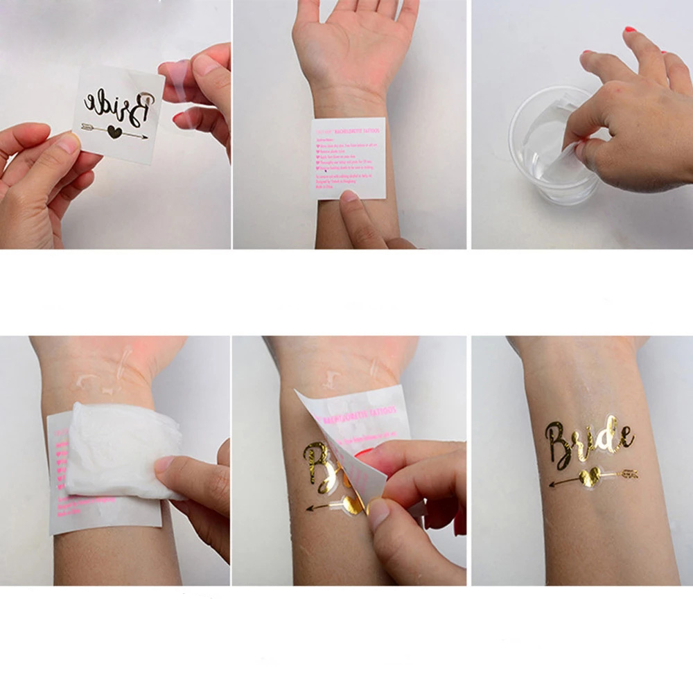 (11er Set) Gesichts- und Körper Aufkleber Junggesellinnenabschied Temporary Tattoo Haut Sticker - Style 3