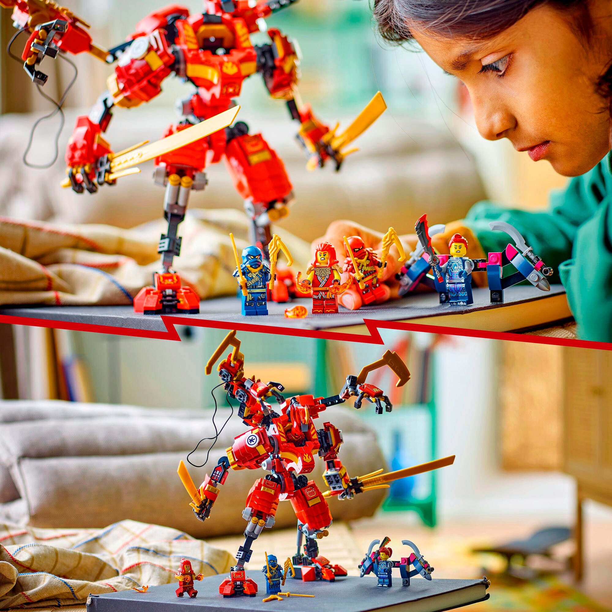 LEGO Konstruktionsspielzeug Ninjago Kais Ninja-Kletter-Mech