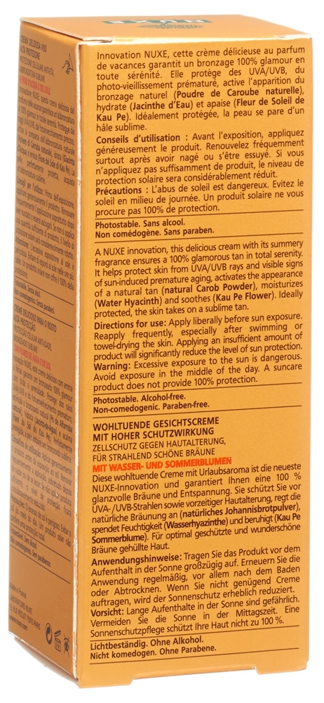 NUXE Sun Crème Visage Delic SPF30 50 ml