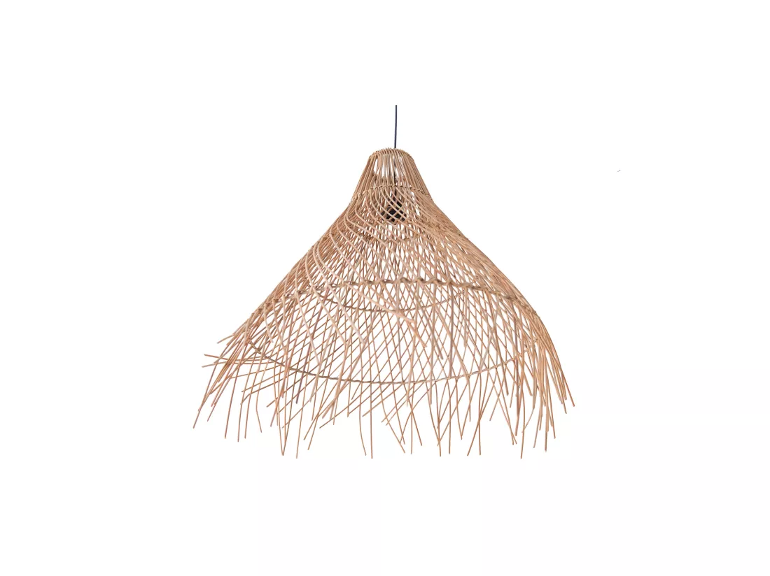 Lampe de plafond en rotin - Lampe suspendue de stile Boho Bali - Trui Naturel