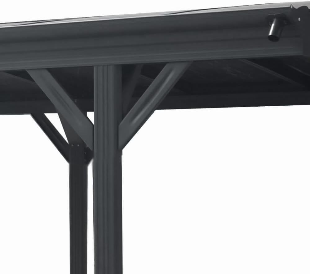 Home Deluxe - Design Carport - FALO, Anthrazit - Maße: 505 x 300 x 226/240 cm - inkl. Montagematerial I Autoüberdachung Garage Unterstand