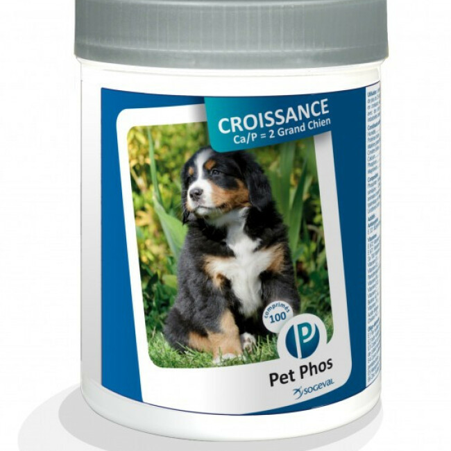 Complément alimentaire Pet-Phos Croissance pour grand chien