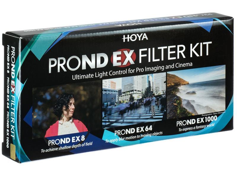 Hoya Graufilter PRO ND EX Kit 8/64/1000 – 82 mm Drei ND-Filter in einem Paket