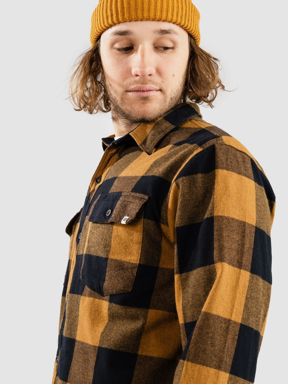 Dravus Travis Flannel Shirt light/pastel brown
